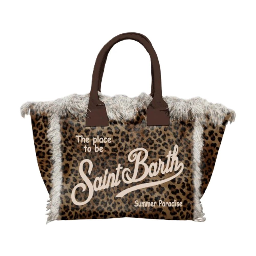 Mc2 Saint Barth Vrouw Bruin Tassen Dames, One Size, Katoen, Small Vanity Mini Bag