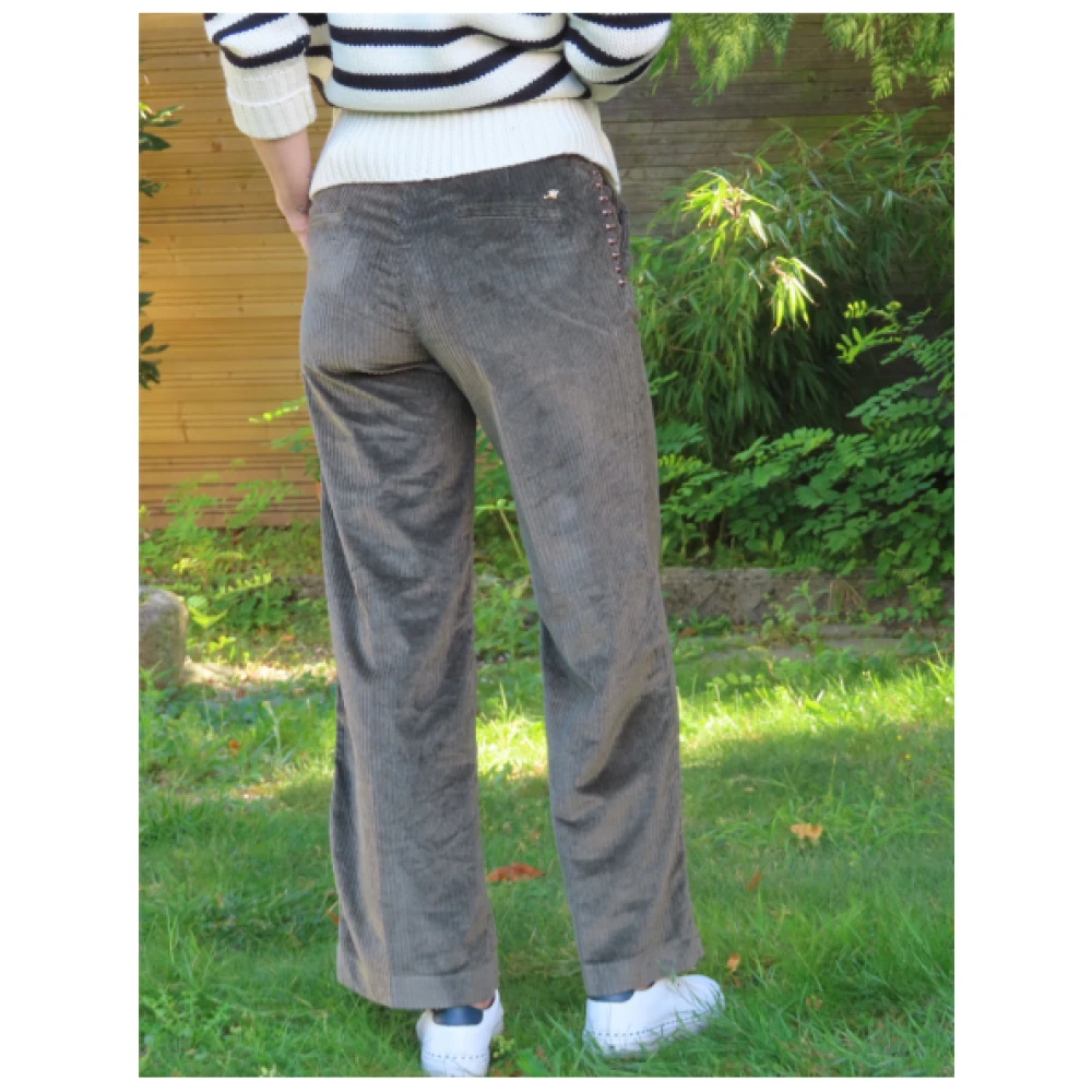 Mason's Wijde Corduroy Broek Green Dames