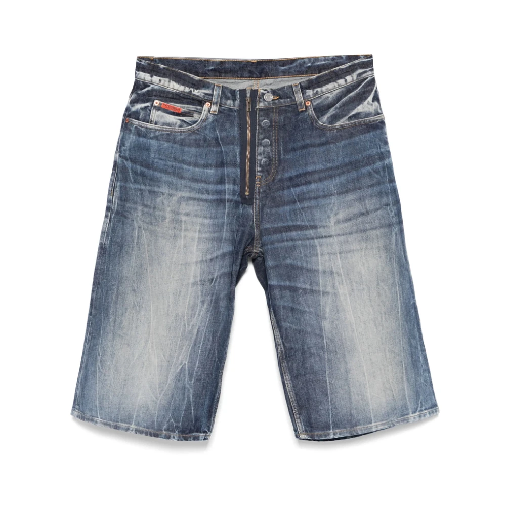 Martine Rose Indigo Blauwe Rits-Front Jeans Blue Heren