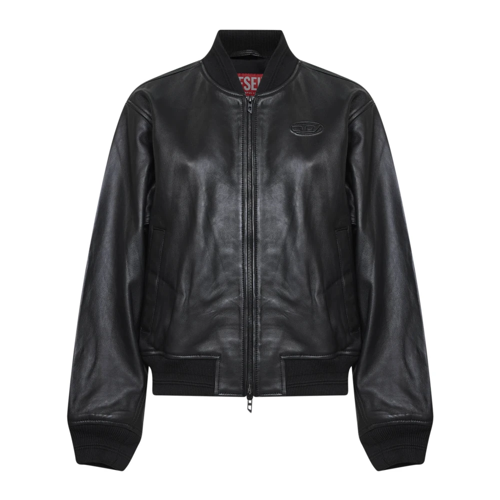 Diesel , Leather Jackets, Female, Black, Xs, Ilyan Leather Jacket