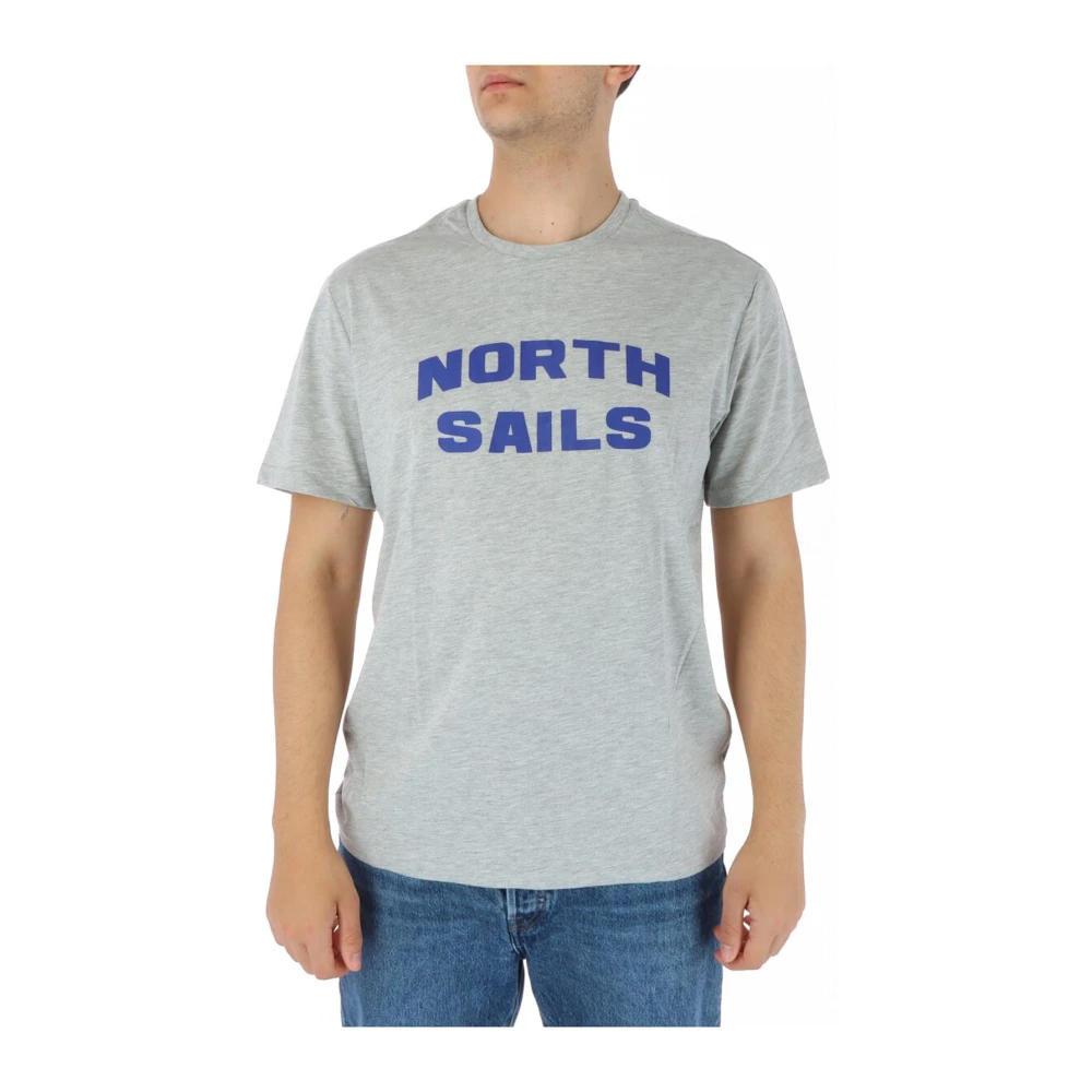 North Sails Men's Gray T-Shirts, Xl, Grey Cotton Round Neck T-Shirt