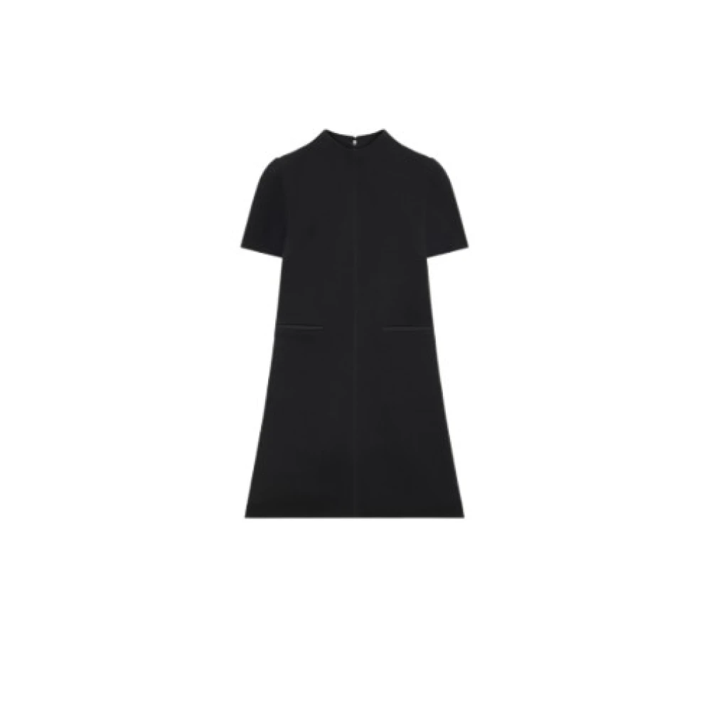 Courrèges Zwarte Luxe Trapez Jurk Black Dames