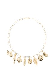 Aurélie chain and charms gold plated necklace
