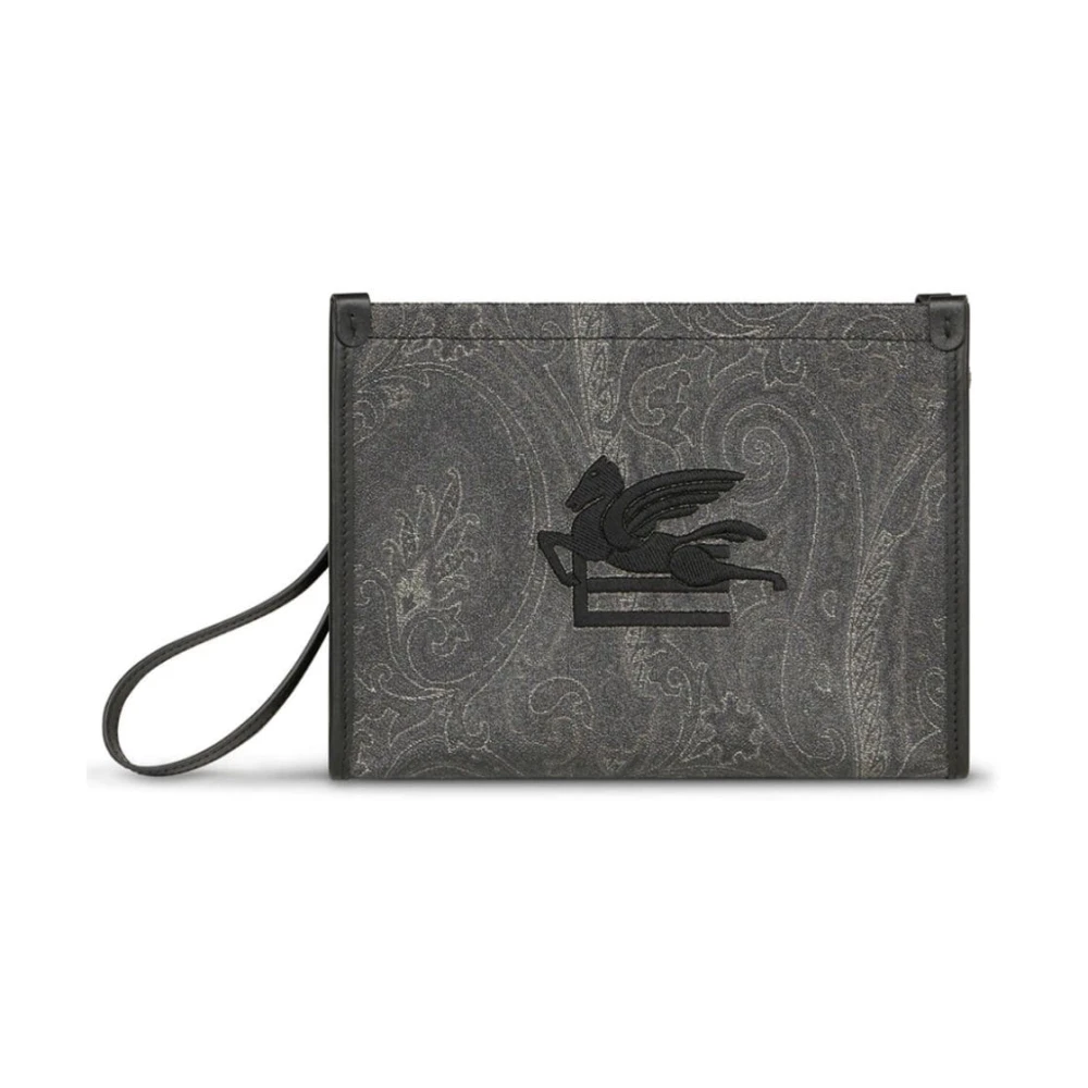 ETRO Stijlvolle Clutch Pouch Gray Dames