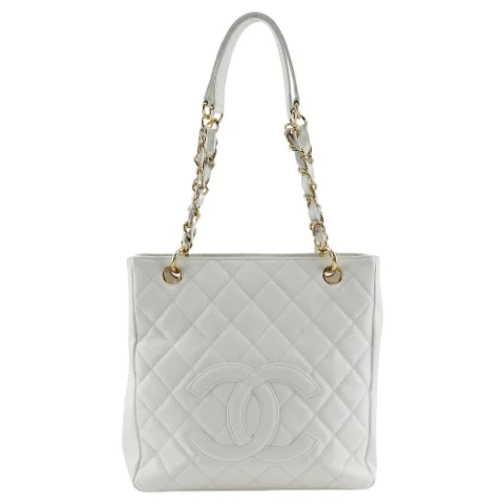 Chanel Vintage Pre-owned Leather chanel-bags White Dames
