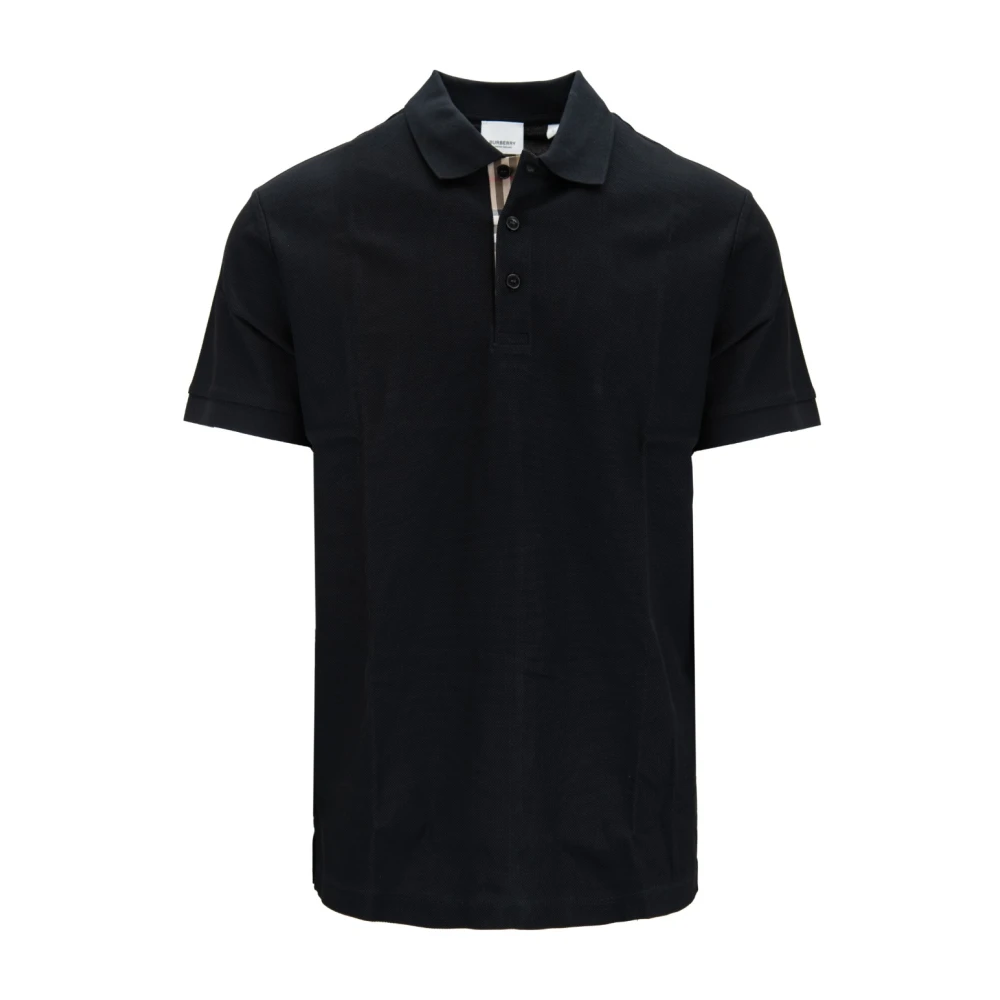 Burberry Heren Polo Shirt met knopen Black Heren