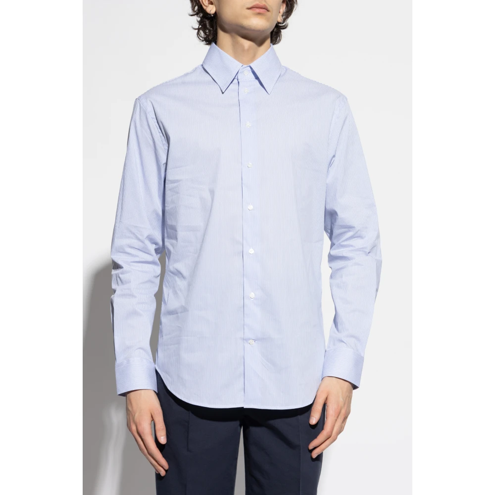 Emporio Armani Overhemd met gestreept patroon Blue Heren