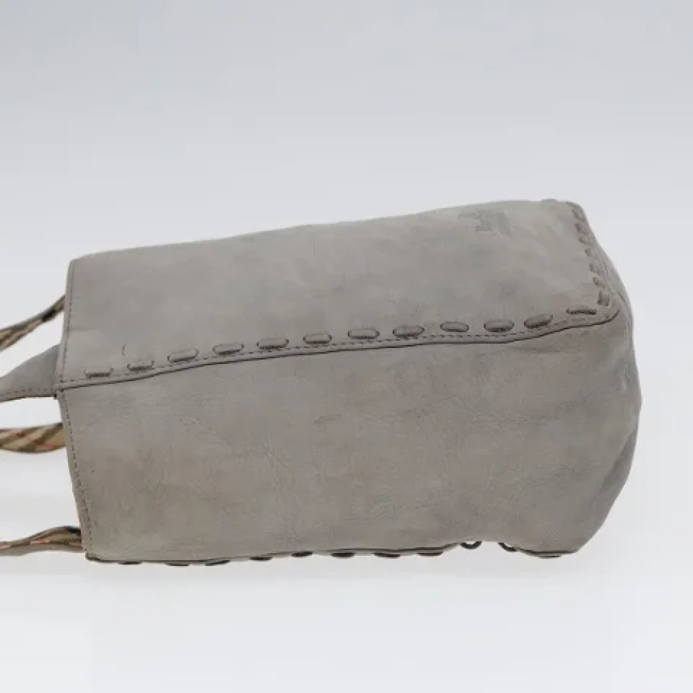 Burberry Vintage Pre-owned Leather handbags Gray Dames