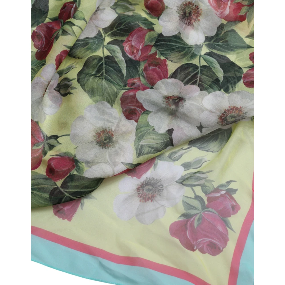 Dolce & Gabbana Bloemig zijden maxi-jurk Multicolor Dames