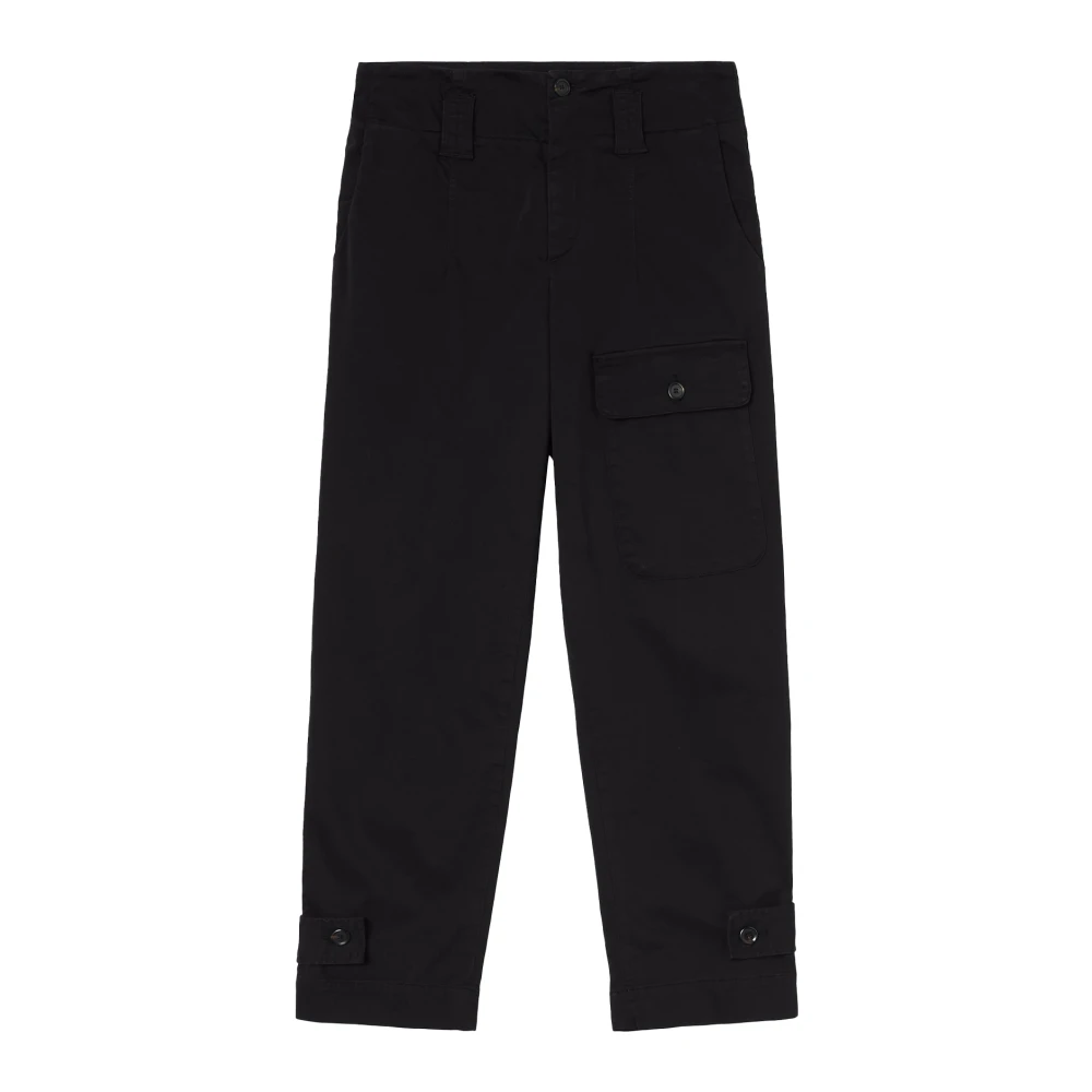 Pinko Black Globo Pantalone Raso Stretch Trousers - Female - Straight Trousers - M - Trousers