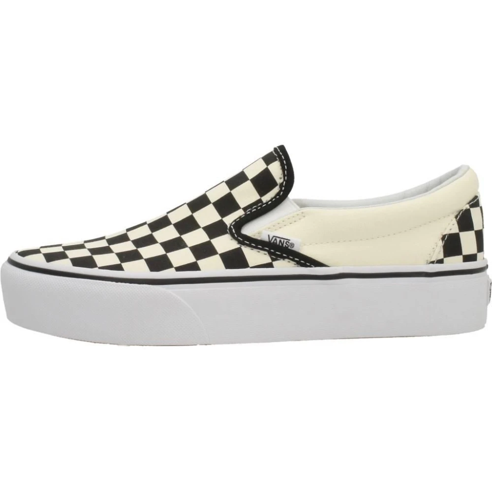 Vans Geruite Slip-On Sneakers Dames Schoenen Beige