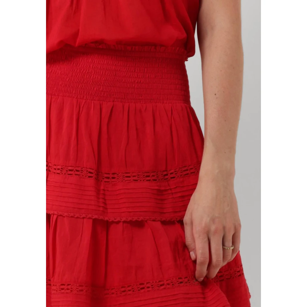 NEO NOIR Rode Voile Rok voor Vrouwen Red Dames