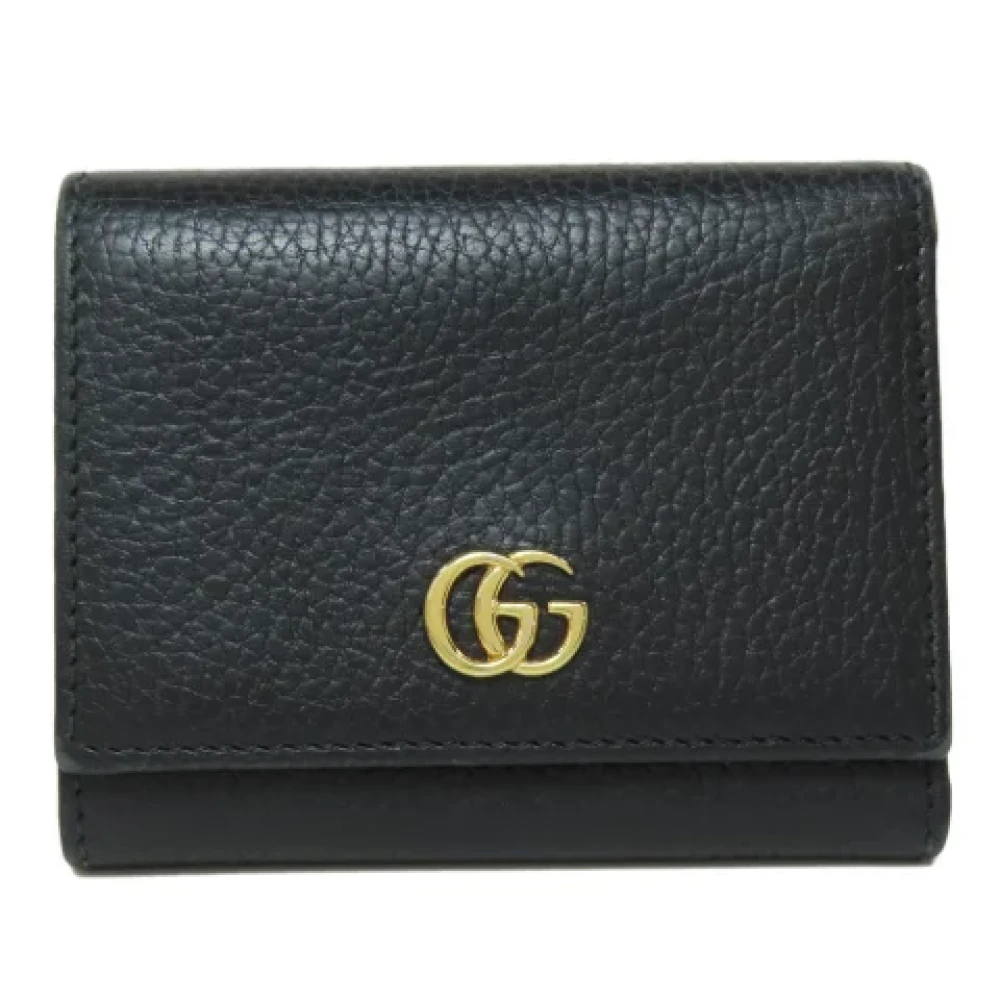 Gucci Vintage Pre-owned Leather wallets Black Dames