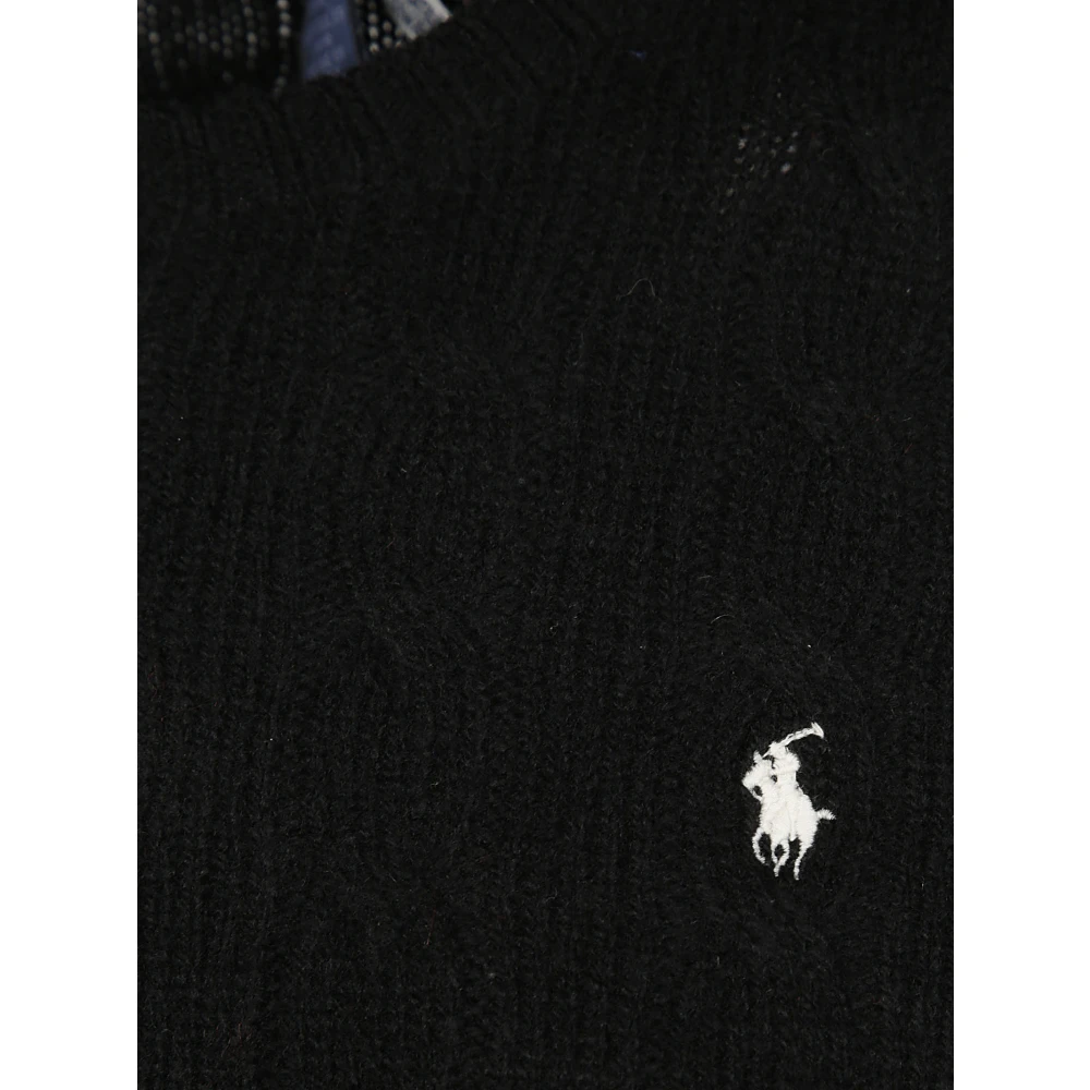 Ralph Lauren Julianna ronde hals trui Black Dames