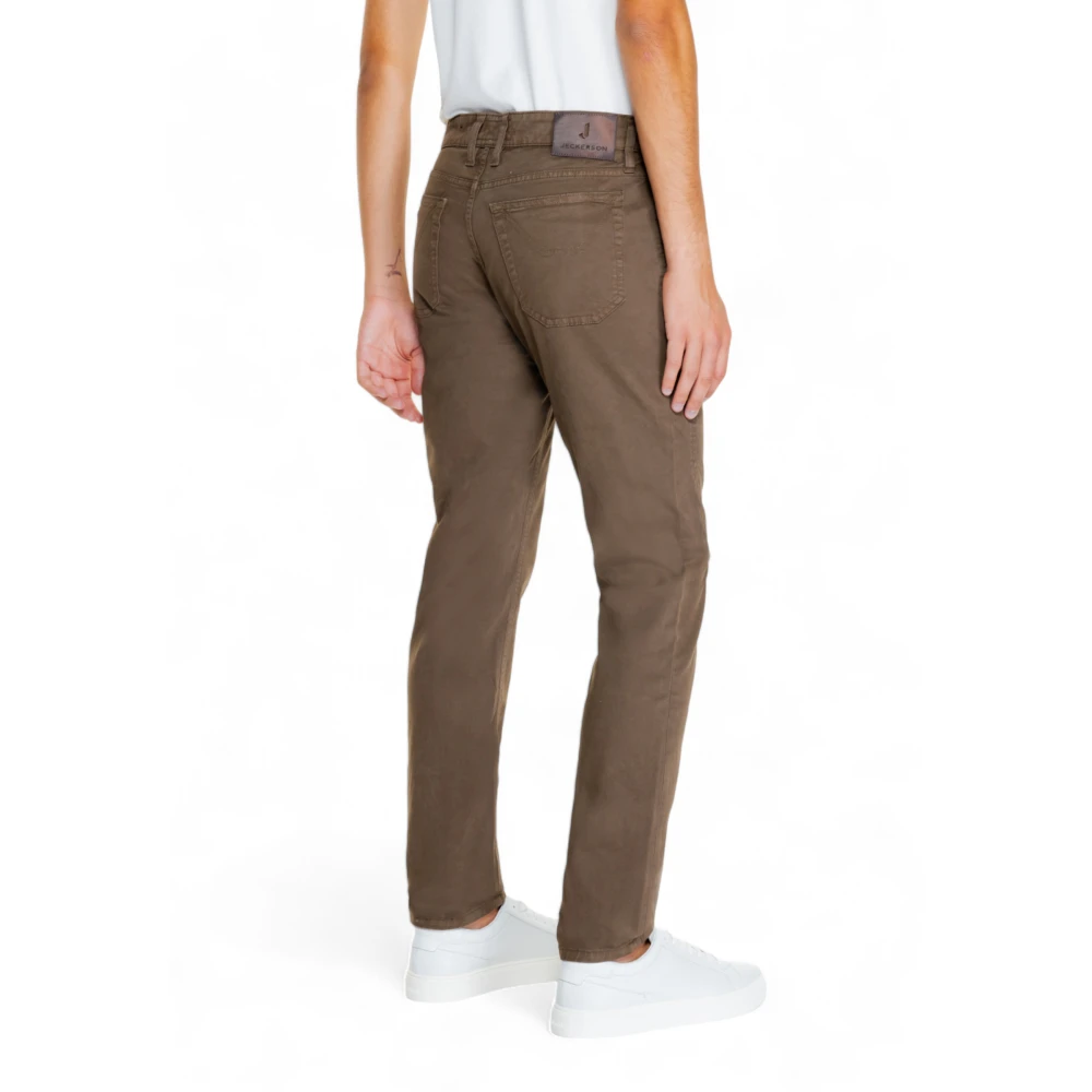 Jeckerson Heren Katoenen Stretch Broek Brown Heren