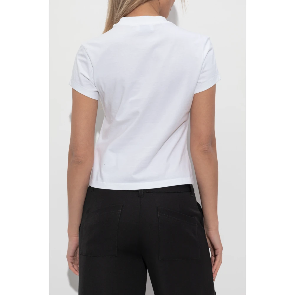 Off White Top met logo White Dames