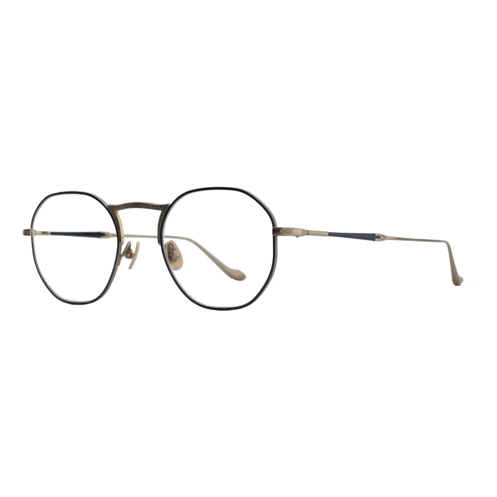 Matsuda Geborsteld Goud Marineblauw Brillenmontuur Blue Unisex