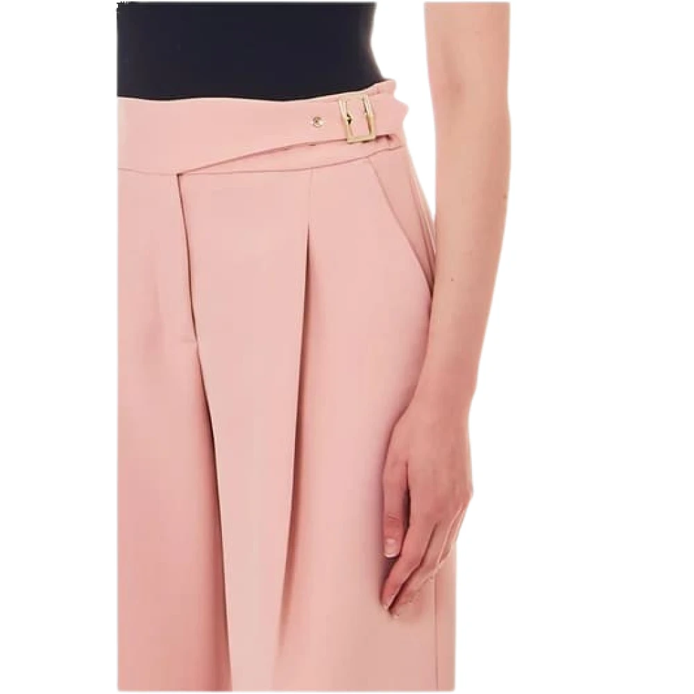 Liu Jo Hoge Taille Palazzo Broek Pink Dames