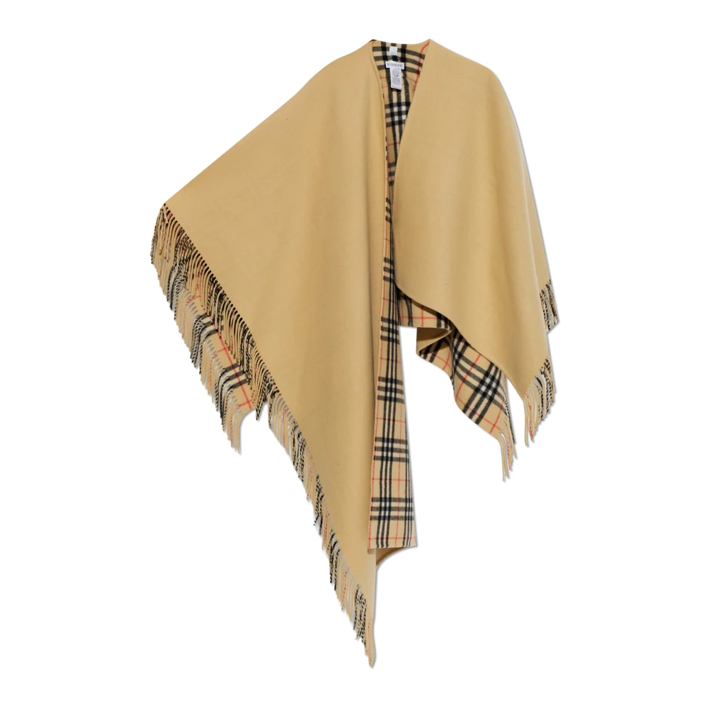 Burberry Women's Beige Wool Poncho - Ponchos - One Size - Jackets