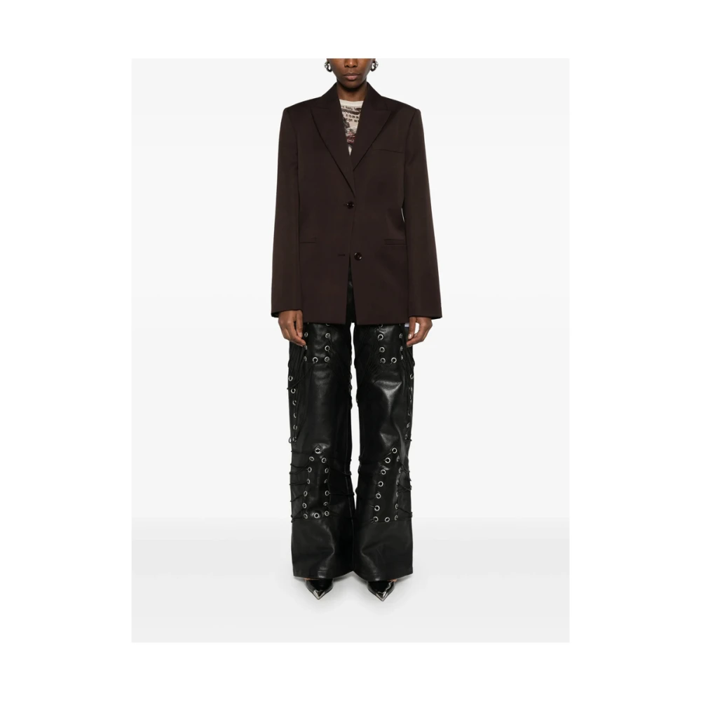 Off White Bruine Cederjas met knoopsluiting Brown Dames