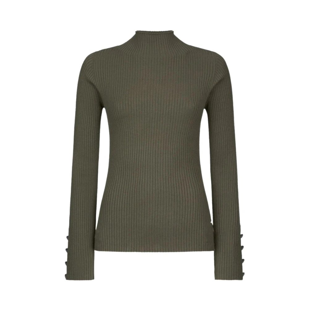 Dondup Slim Fit Rollneck Sweater Green Dames