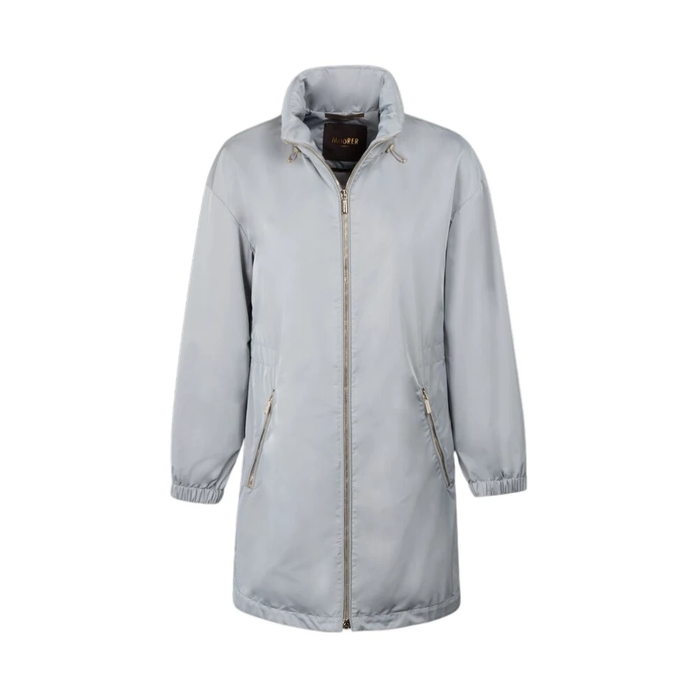 Moorer Women's Blue Parkas, M, Namika Parka