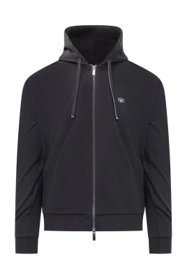 Stretch Cotton Zip-up Hoodie