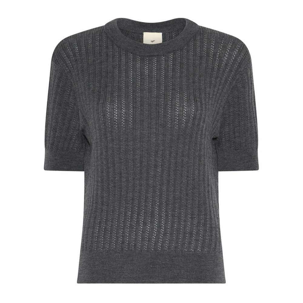 Heartmade Women's Gray Round-Neck Knitwear, Xs, Hmkinea Knit