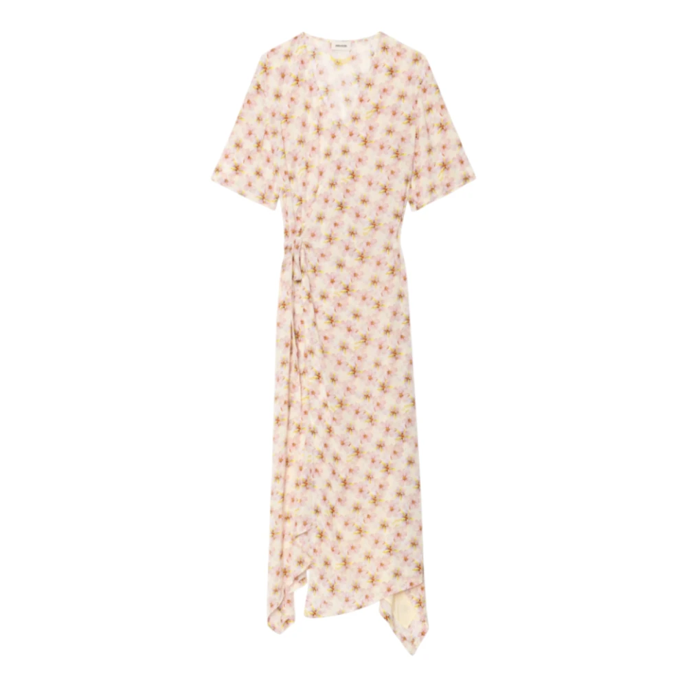 Zadig & Voltaire Women's Pink Midi Dresses, L, Dress Reforme