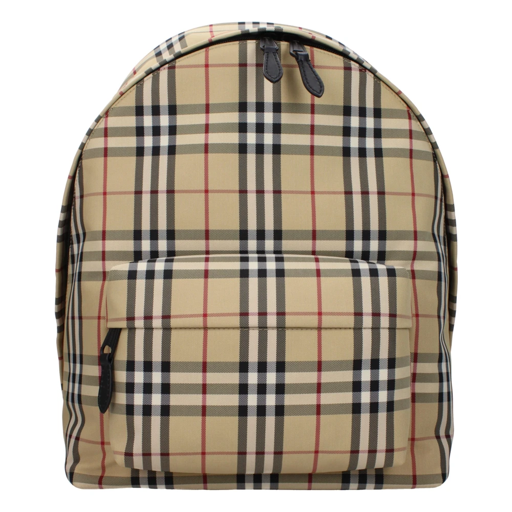 Burberry Unisex Beige Fabric Backpack Casual Style
