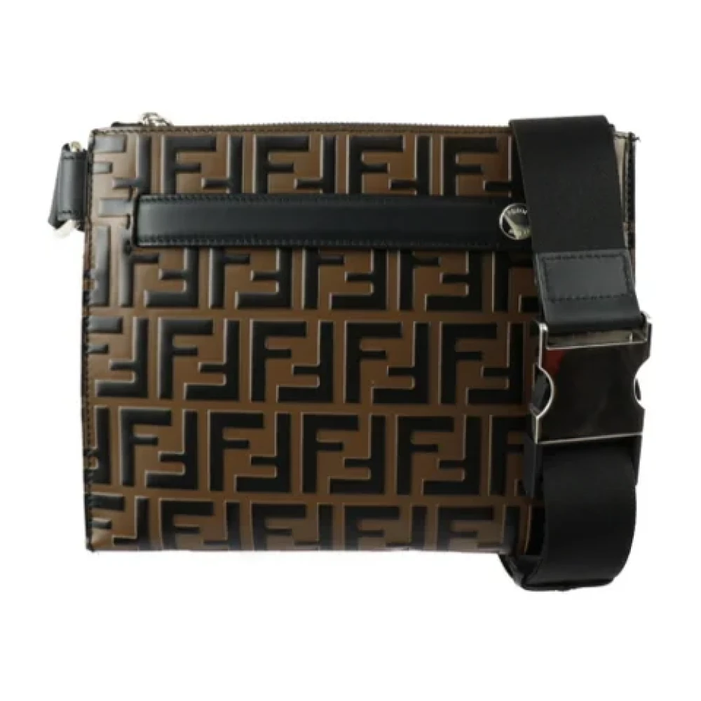 Fendi Vintage Pre-owned Leather shoulder-bags Brown Dames