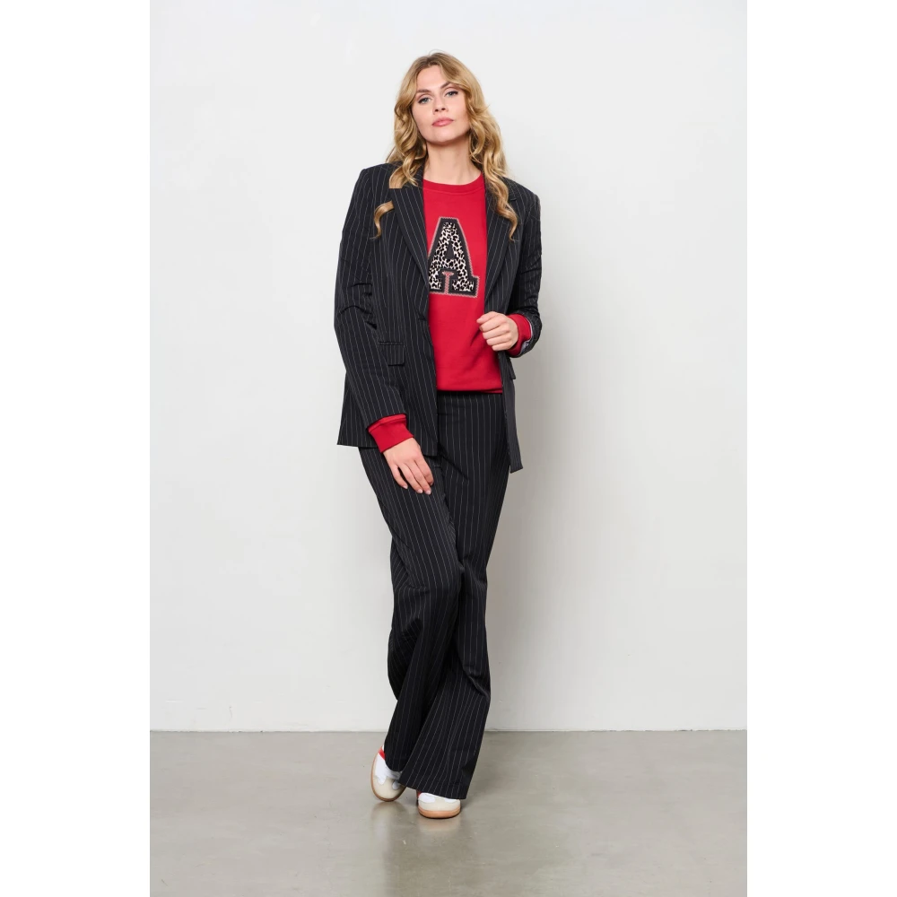 &Co Woman Wijde Broek Zomerse Stijl Black Dames