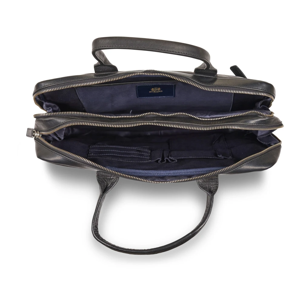 Howard London Laptoptas Stanley Black Heren