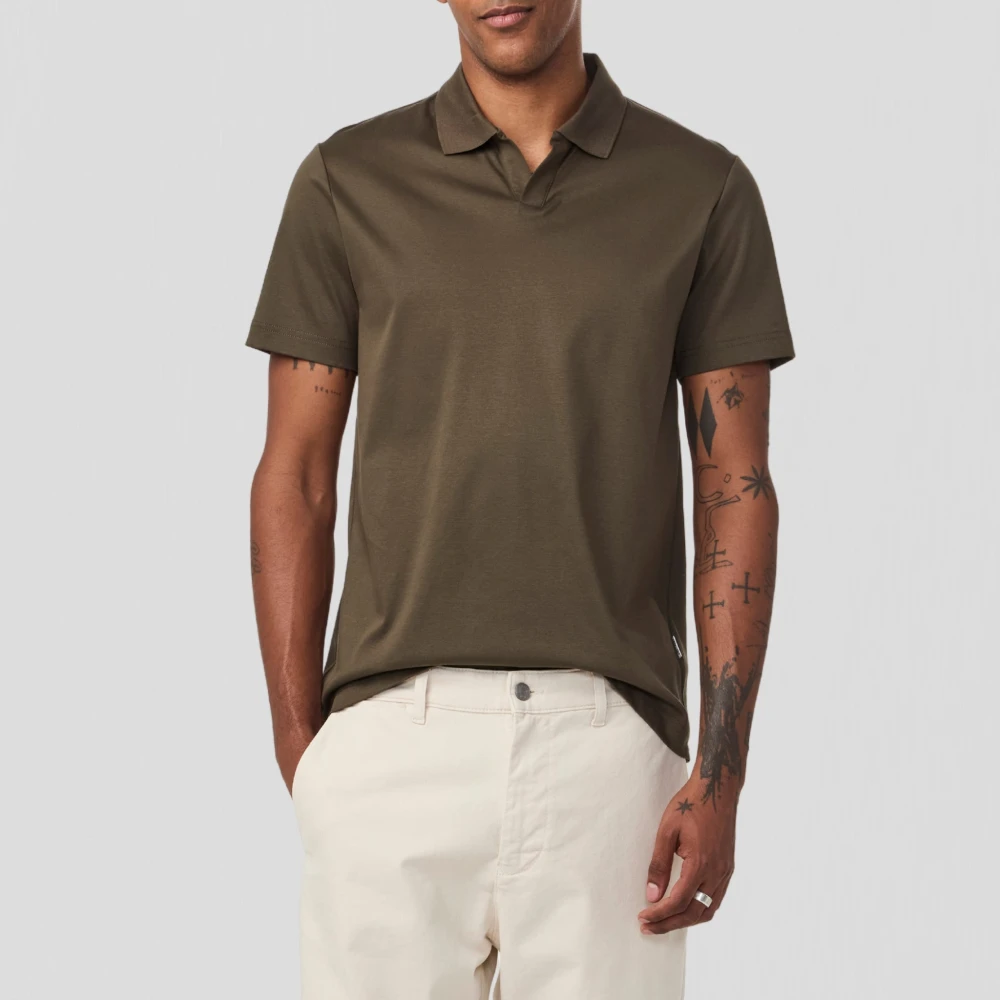 Nn07 Katoenen Jersey Poloshirt Capers Green Heren
