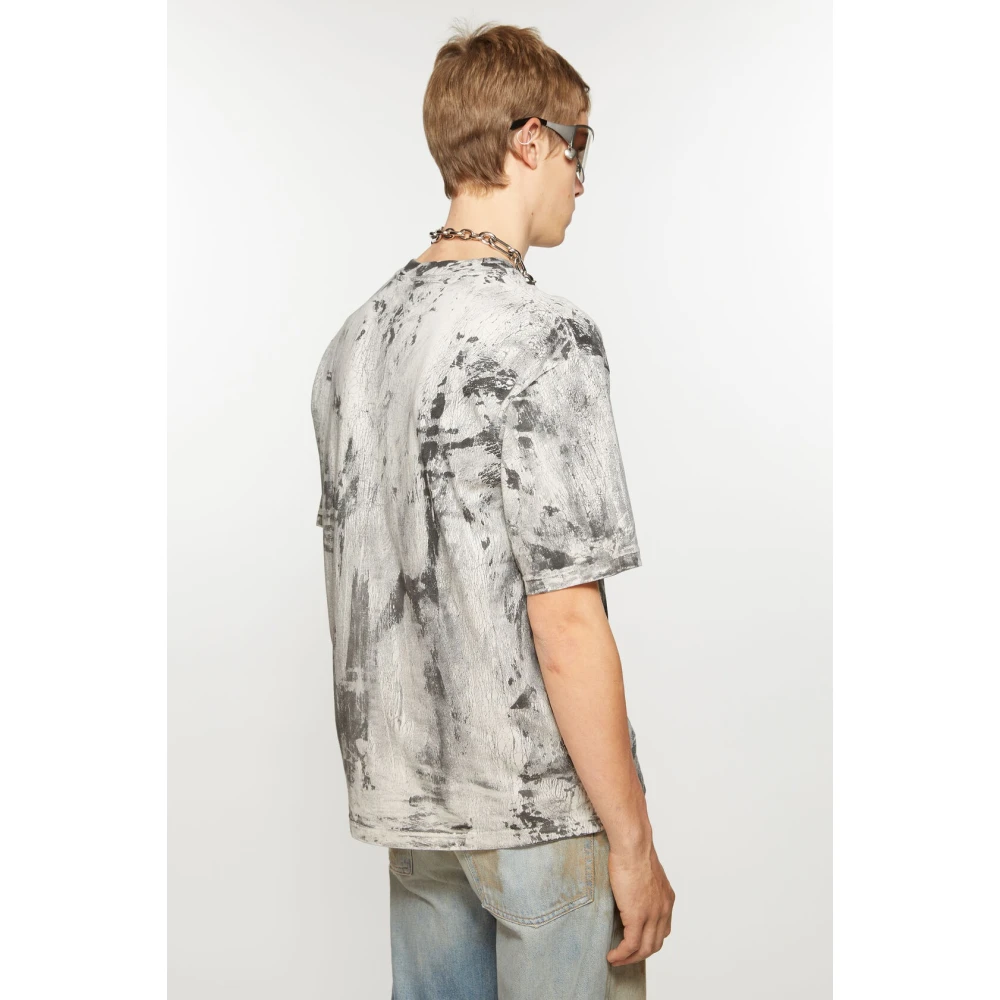 Acne Studios Zwart Plaster Print T-shirt Multicolor Heren