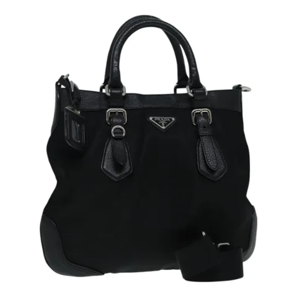 Prada Vintage Pre-owned Fabric prada-bags Black Dames