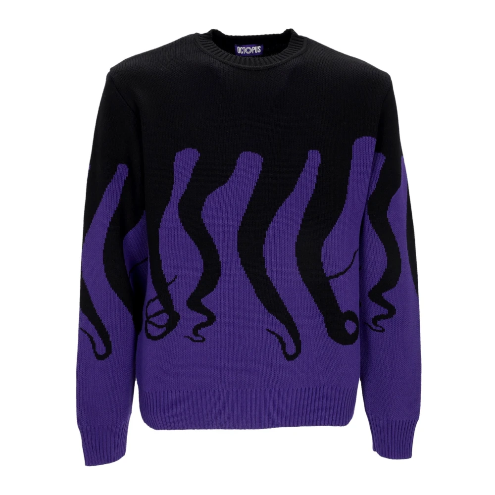 Octopus Paars Zwart Original Jumper Streetwear Purple Heren