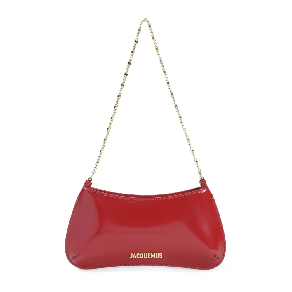 Jacquemus Women's Red Le Petit Bisou Chaine Handbag - Shoulder Bags - One Size - Bags