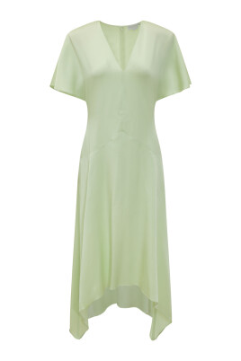 green emerald velvet dress Stella McCartney Garden Print Mini Dress