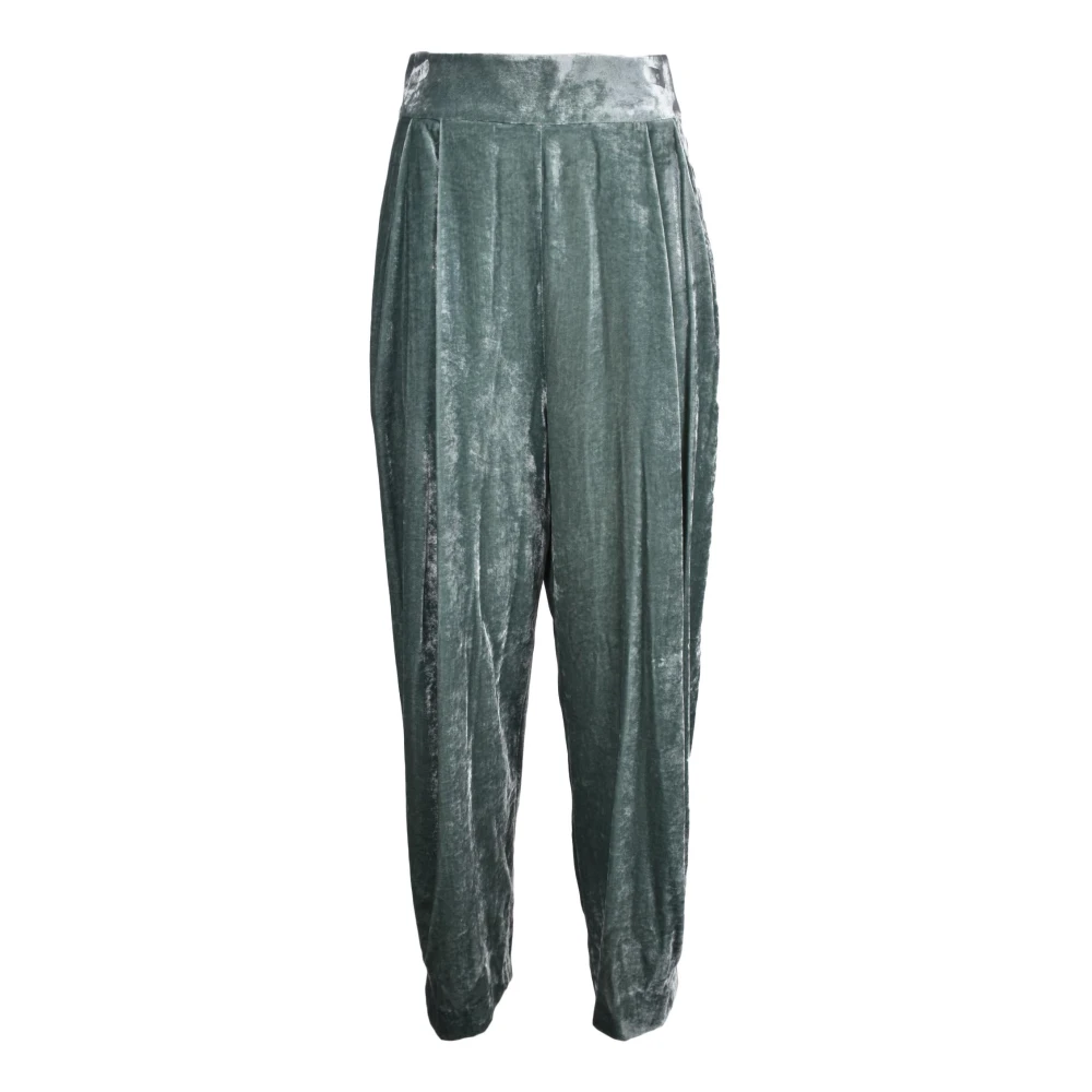 Emporio Armani Elegante Viscose Blend Broek Green Dames