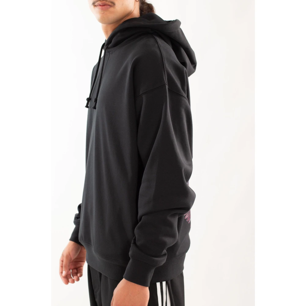 Y-3 Zwarte Grafische Hoodie Achterkant Black Heren