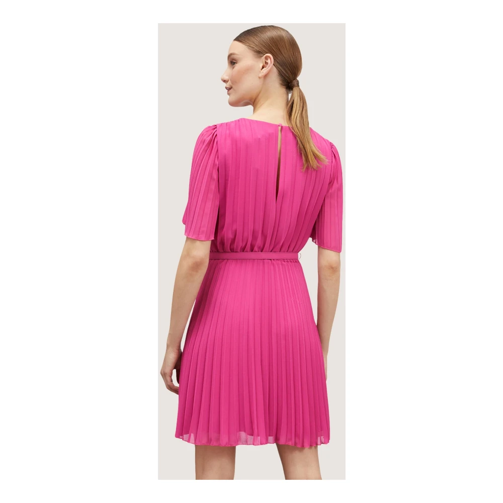 Motivi Geplooid Minijurkje met Riem Pink Dames