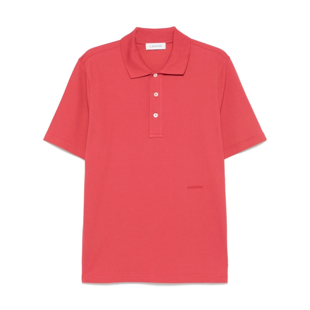 Lanvin Klei Rode Polo Shirt voor Mannen Red Heren