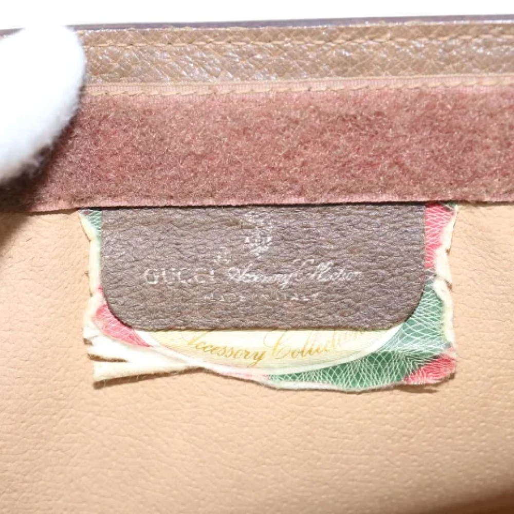 Gucci Vintage Pre-owned Canvas clutches Beige Dames