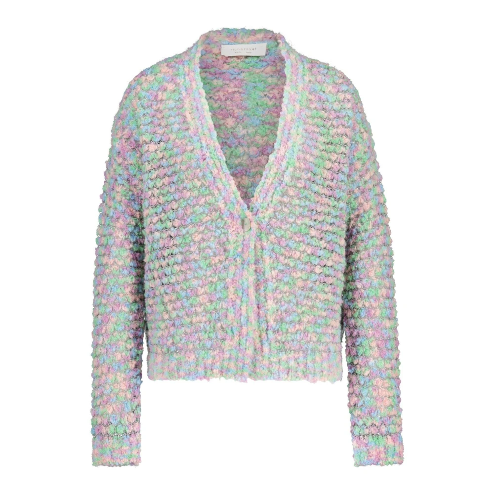 Rich & Royal Oversized wollen mix vest met glittergaren Multicolor Dames