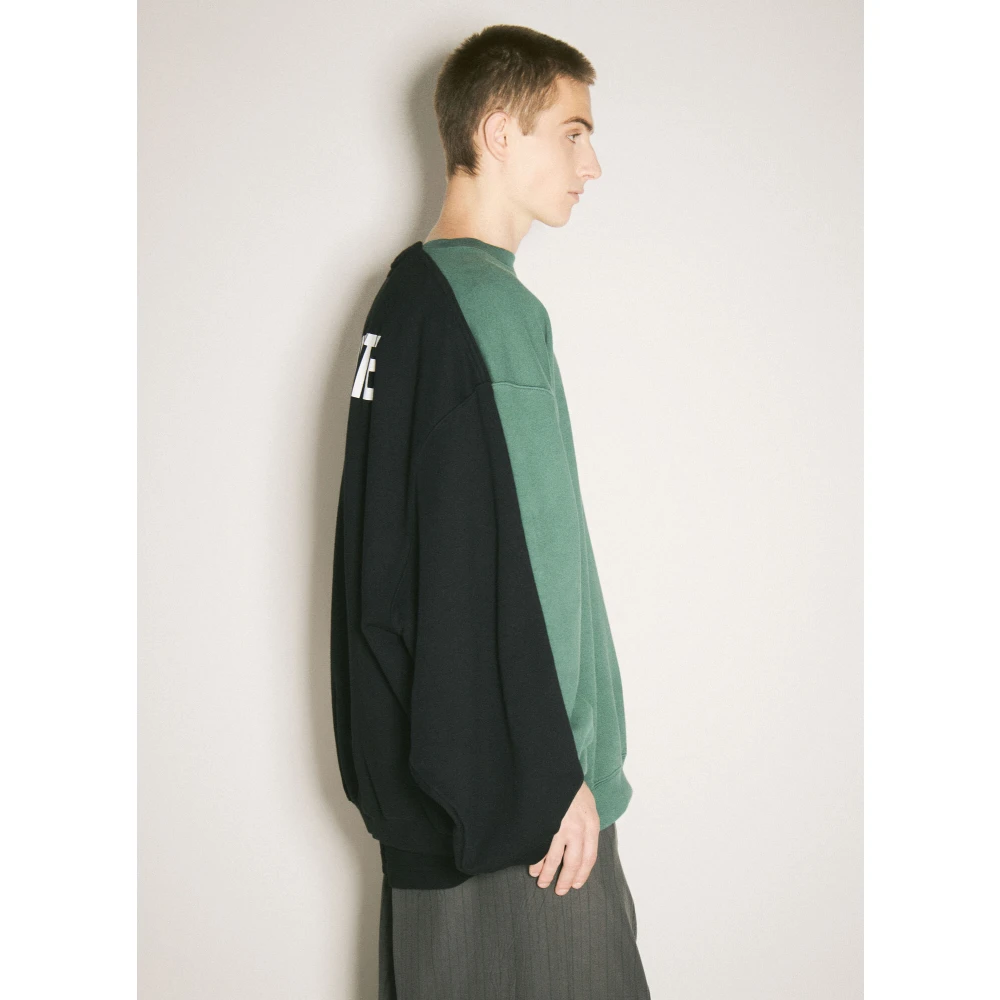 Vetements Dubbel Sweatshirt met Tekstprint Green Heren