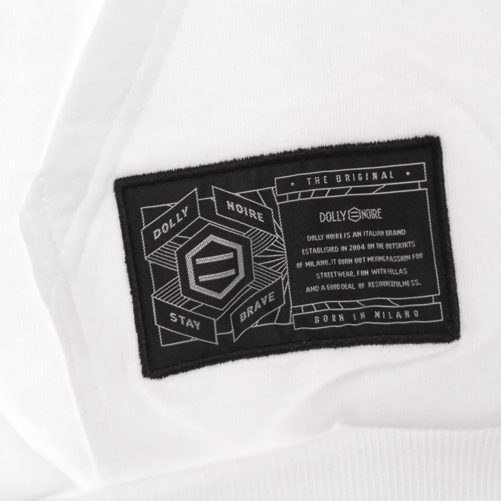 Dolly Noire Witte lichtgewicht hoodie met 3D-letters White Heren