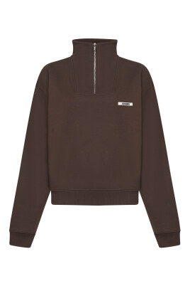 brown-stand-collar-sweater