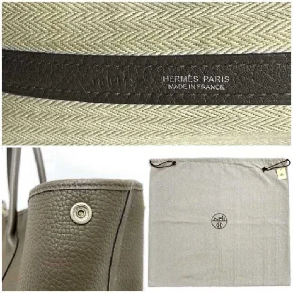 Hermès Vintage Pre-owned Fabric handbags Gray Dames