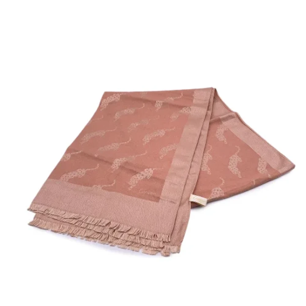 Cartier Vintage Pre-owned Cashmere scarves Pink Dames